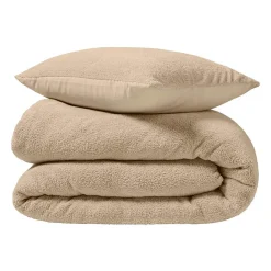 Parure de lit 240 x 220 cm + 2 taies Bouclette Unie HELENA Sable>Douceur D'Intérieur Clearance