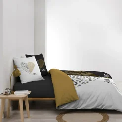 Parure de lit 240 x 220 cm coton imprimé Miu><noscript><img width=