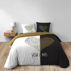Parure de lit 240 x 220 cm coton imprimé Miu><noscript><img width=