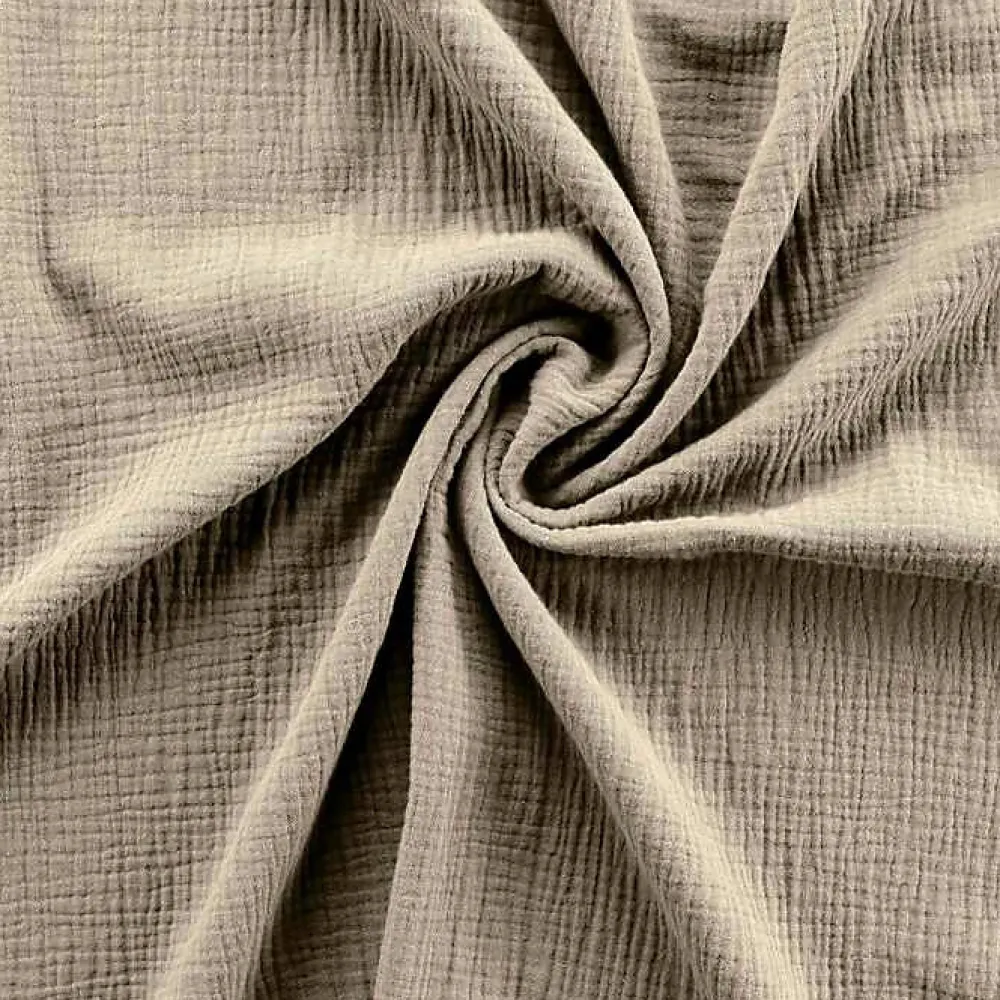 Douceur D'Intérieur Parure de lit 140 x 200 cm double gaze coton uni 57 fils Angelia Sable* Parure De Lit