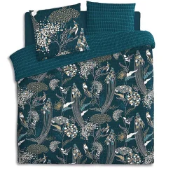 Atmosphera Créateur D'Intérieur Parure de lit Art Déco Paon en coton 240x220 cm - Atmosphera* Parure De Lit