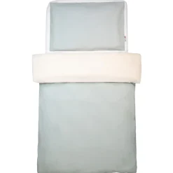 Sevira Kids Parure de lit bébé réversible housse de couette et taie d'oreiller en Lin lavé* Parure De Lit