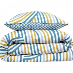 Parure de lit double arche en microfibre lavée 200x200cm><noscript><img width=
