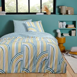 Future Home Parure de lit double arche en microfibre lavée 260x240cm* Parure De Lit