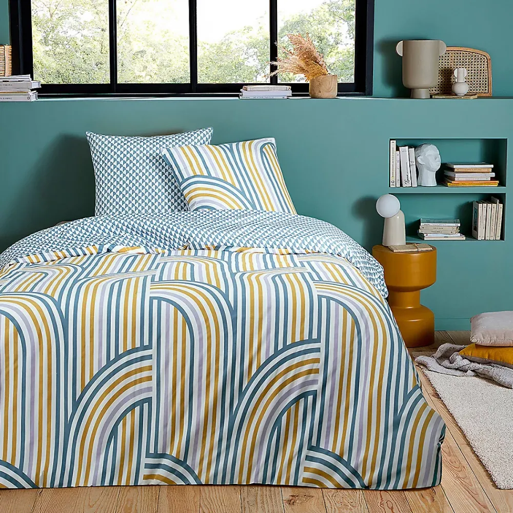 Future Home Parure de lit double arche en microfibre lavée 260x240cm* Parure De Lit