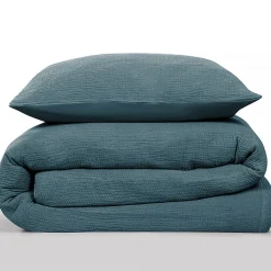 Parure de lit double en gaze de coton 260x240cm><noscript><img width=