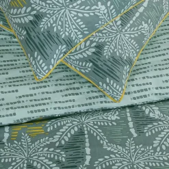 Future Home Parure de lit double palmiers en microfibre lavée 240x220cm* Parure De Lit