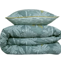 Future Home Parure de lit double palmiers en microfibre lavée 240x220cm* Parure De Lit
