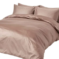 Homescapes Parure de lit en coton égyptien bio 400 fils marron, 260x220cm -* Parure De Lit