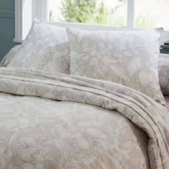 Parure de lit en flanelle esprit fleuri (200x200 cm - Naturel)>Tradilinge Hot