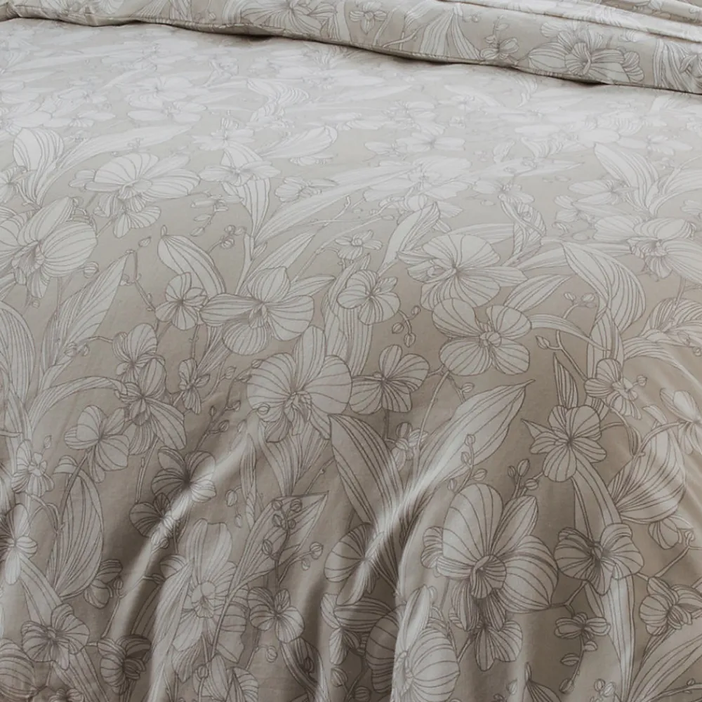Parure de lit en flanelle esprit fleuri (200x200 cm - Naturel)>Tradilinge Hot