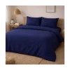 Parure de lit en Gaze de Coton 240x260cm 260x240cm bleu>Promolinge Best