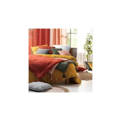 Parure de Lit en Gaze de Coton 240 x 220 cm Sauge><noscript><img width=