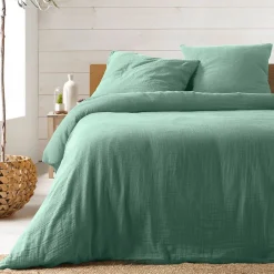 Parure de lit en gaze de coton (260x240 cm - Sauge)>Douceur D'Intérieur Hot