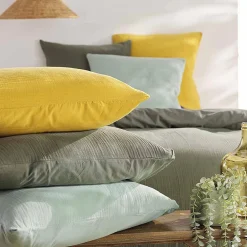 Parure de lit en gaze de coton (260x240 cm - Sauge)><noscript><img width=
