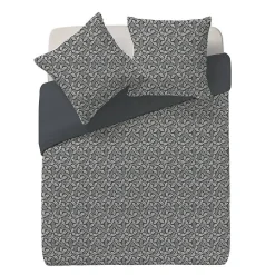 Parure de lit en gaze de coton 240x220cm gris - Atmosphera>Atmosphera Créateur D'Intérieur Hot