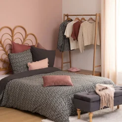 Parure de lit en gaze de coton 240x220cm gris - Atmosphera>Atmosphera Créateur D'Intérieur Hot