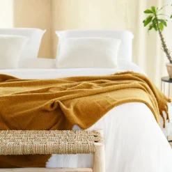 Parure de lit en gaze de coton (260x240 cm - Blanc)><noscript><img width=