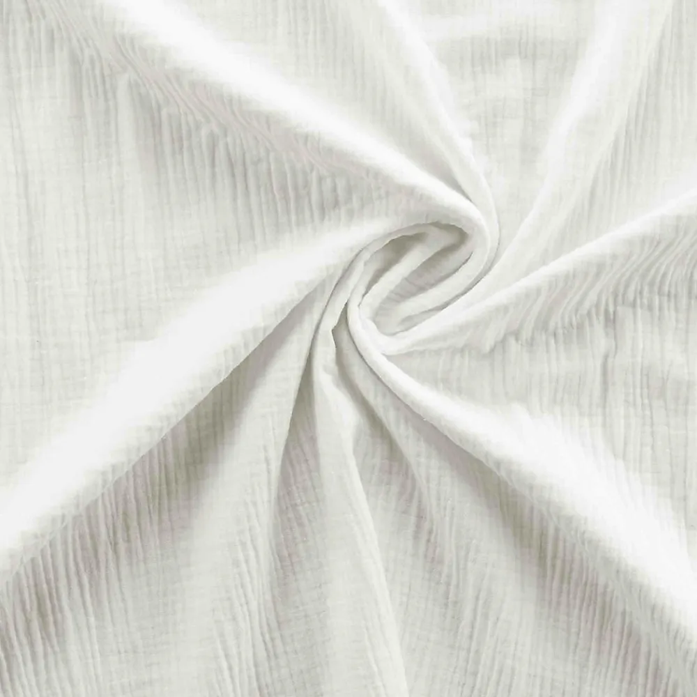 Parure de lit en gaze de coton (260x240 cm - Blanc)>Douceur D'Intérieur Online