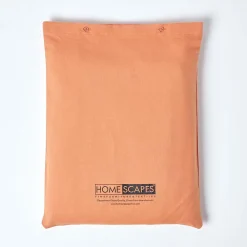 Homescapes Parure de lit en lin lavé orange, 240x220cm -* Parure De Lit