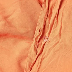 Homescapes Parure de lit en lin lavé orange, 240x220cm -* Parure De Lit