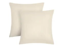 Parure de lit en satin 108 fils/cm² - Housse de couette 220 x 240 cm + 2 taies d'oreiller 63 x 63 cm - Beige - TALORA de PALACIO><noscript><img width=