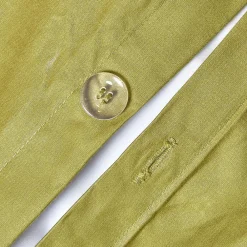 Parure de lit en satin de coton égyptien 1000 fils vert olive, 230x220cm -><noscript><img width=