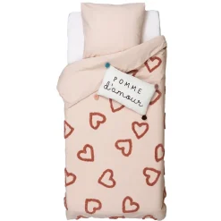Atmosphera Parure de lit enfant Amour en coton tufté* Parure De Lit