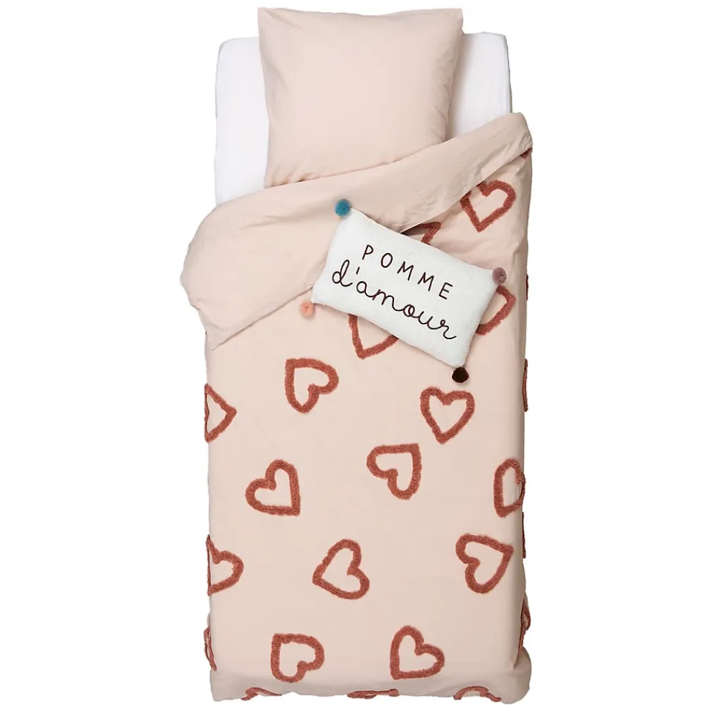 Atmosphera Parure de lit enfant Amour en coton tufté* Parure De Lit
