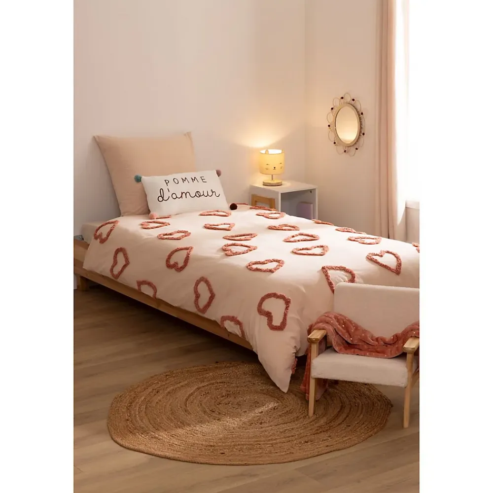 Atmosphera Parure de lit enfant Amour en coton tufté* Parure De Lit