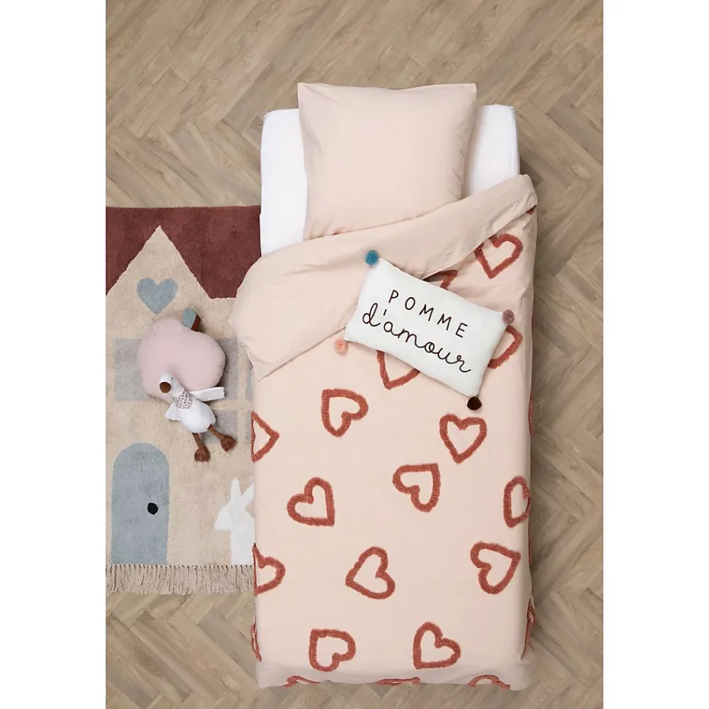 Atmosphera Parure de lit enfant Amour en coton tufté* Parure De Lit