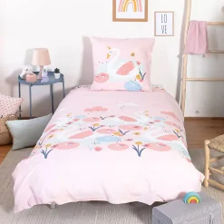 Parure de lit enfant Cygne - Coton 57 fils/cm²>Côté Déco Hot
