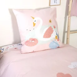 Parure de lit enfant Cygne - Coton 57 fils/cm²><noscript><img width=