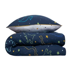 Parure de lit enfant dinosaure réversible 140x200cm><noscript><img width=