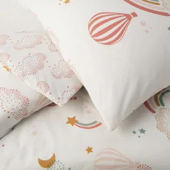Parure de lit enfant en coton imprimé arc-en-ciel 140x200cm>Future Home Sale