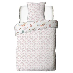 Parure de lit enfant en coton imprimé arc-en-ciel 140x200cm><noscript><img width=