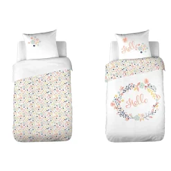 Côté Déco Parure de lit enfant Hello - 100% coton 57 fils/cm²* Parure De Lit
