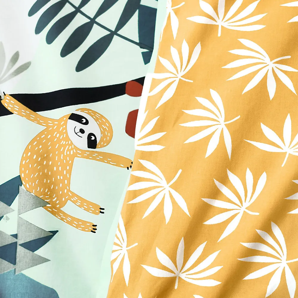 Parure de lit enfant JUNGLE MANIA 140x200 cm microfibre vert>Linnea Hot