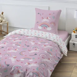 Parure de lit enfant réversible Licorne 140x200cm>Future Home Outlet
