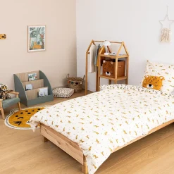 Atmosphera Parure de lit enfant réversible léopard - 100% coton 57 fils/cm²* Parure De Lit