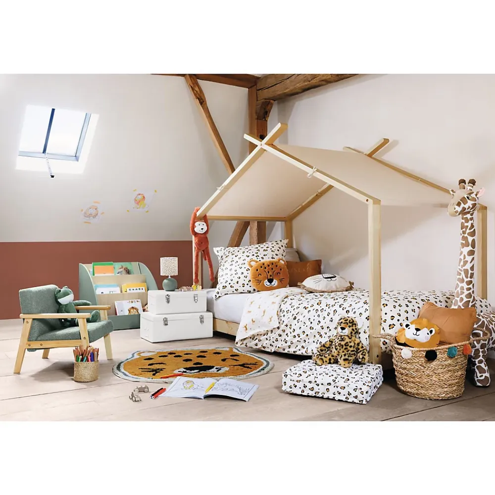 Atmosphera Parure de lit enfant réversible léopard - 100% coton 57 fils/cm²* Parure De Lit