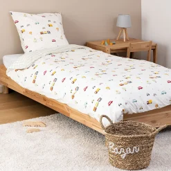 Parure de lit enfant réversible voitures - 100% coton 57 fils/cm²>Atmosphera Hot