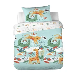 Parure de lit enfant Safari - 100% coton adouci 57 fils>Côté Déco Sale
