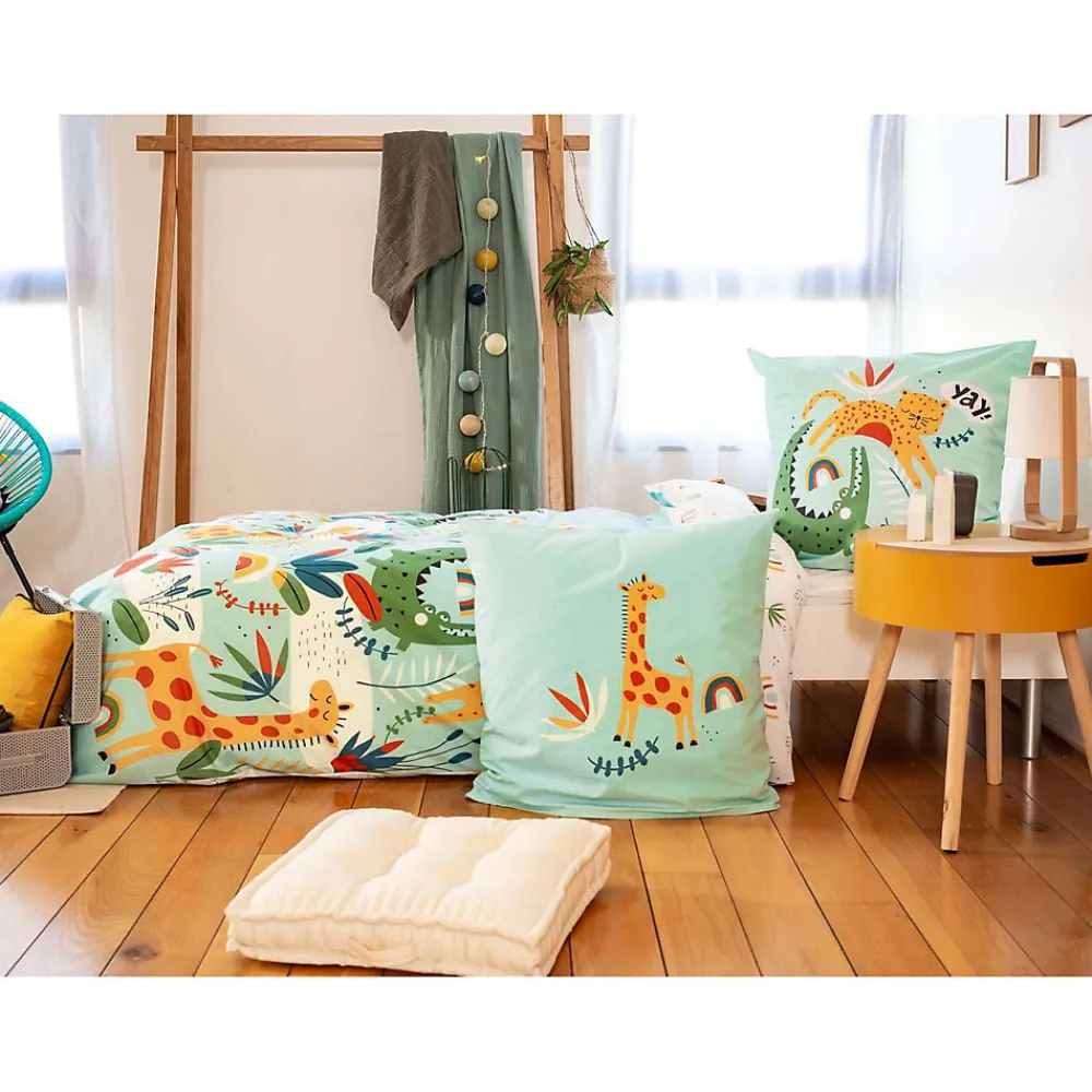 Parure de lit enfant Safari - 100% coton adouci 57 fils>Côté Déco Sale