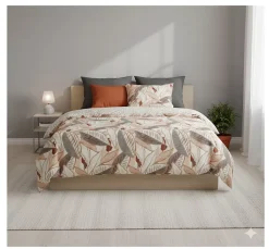 Eden Parure de lit Feuilles graphique skyra* Parure De Lit
