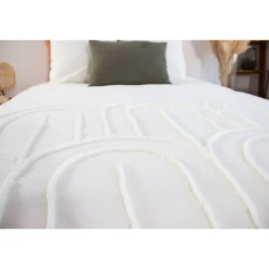 Côté Déco Parure de lit finition tufté - 100% coton lavé 52 fils/cm²* Parure De Lit