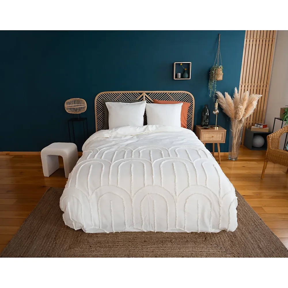 Côté Déco Parure de lit finition tufté - 100% coton lavé 52 fils/cm²* Parure De Lit