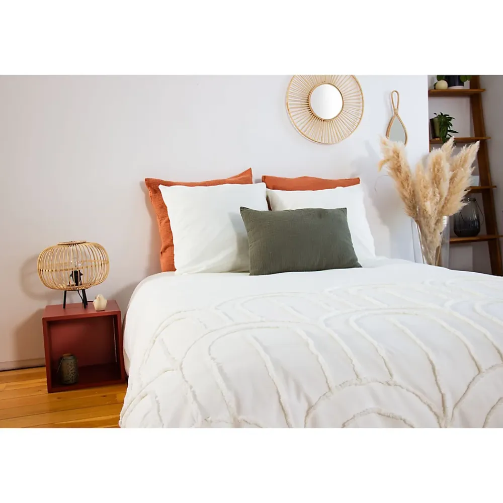 Côté Déco Parure de lit finition tufté - 100% coton lavé 52 fils/cm²* Parure De Lit