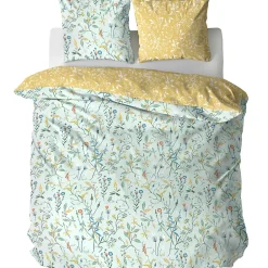Linnea Parure de lit FLORISSANE 240x220 cm 100% polyester microfibre vert 3 pièces* Parure De Lit