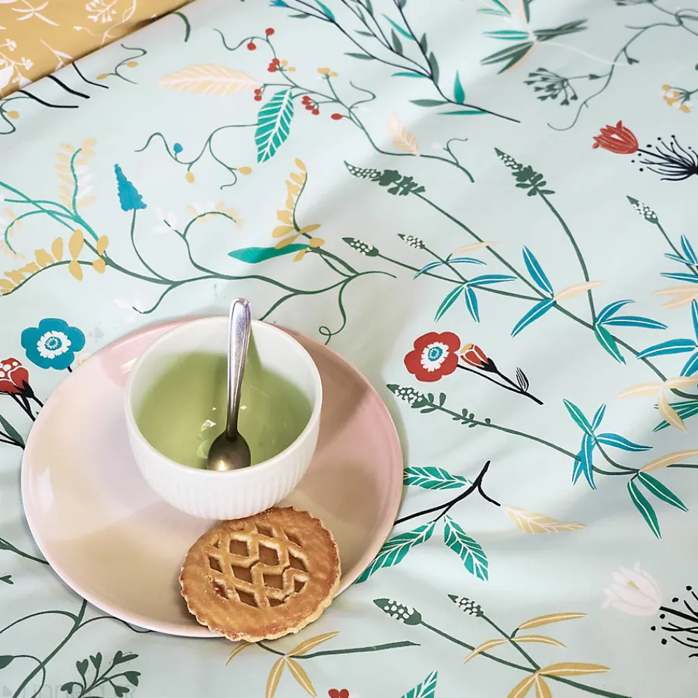 Linnea Parure de lit FLORISSANE 240x220 cm 100% polyester microfibre vert 3 pièces* Parure De Lit